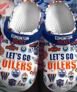 Edmonton Oilers Let’s Go Oilers NHL 2024 Crocs Clogs