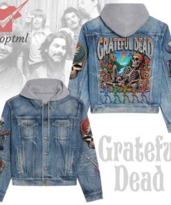 Grateful Dead Band Hooded Denim Jacket