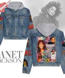Janet Jackson Hooded Denim Jacket