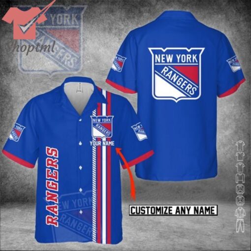 New York Rangers NHL 2024 Custom Name Hawaiian Shirt