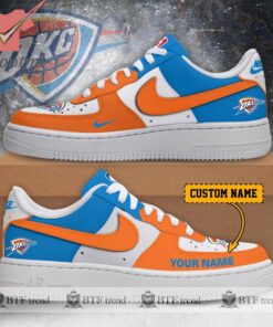 Oklahoma City Thunder Custom Name Air Force 1 Sneaker
