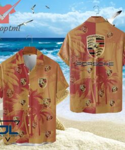Porsche Summer Tropical Hawaiian Shirt