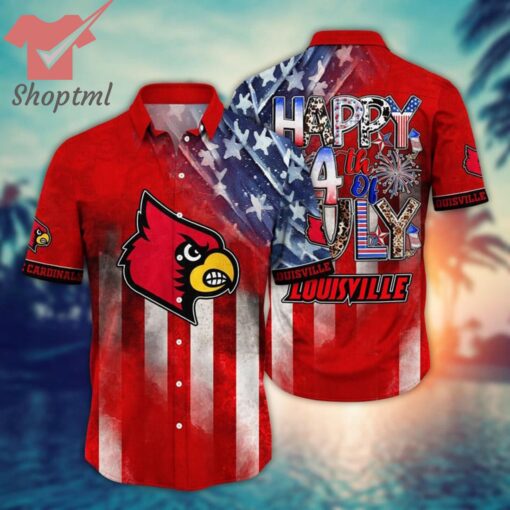 Louisville Cardinals NCAA 4th of july hawaiian shirt