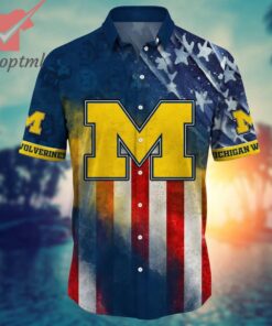 Michigan Wolverines NCAA 4th of july hawaiian shirt