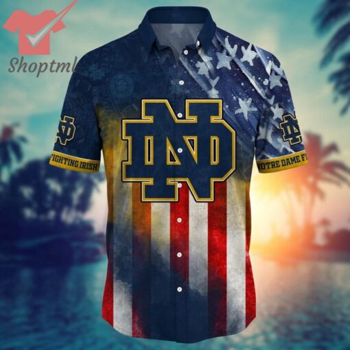 Notre Dame Fighting Irish NCAA 4th of july hawaiian shirt
