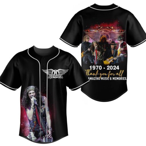 Aerosmith Memories 1970-2024 Baseball Jersey