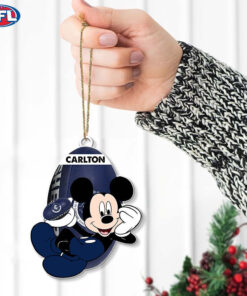 Carlton Football Club AFL Mickey Mouse Christmas Ornament