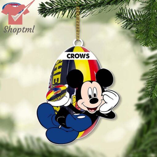 Adelaide Football Club Crows AFL Mickey Mouse Christmas Ornament