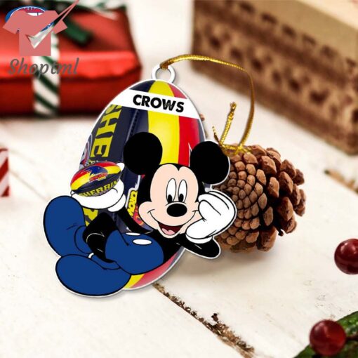 Adelaide Football Club Crows AFL Mickey Mouse Christmas Ornament