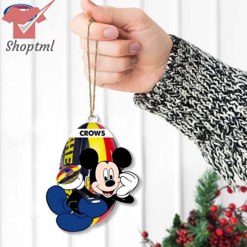 Adelaide Football Club Crows AFL Mickey Mouse Christmas Ornament