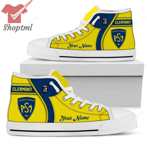 ASM Clermont Auvergne Personalized High Top Canvas Shoes