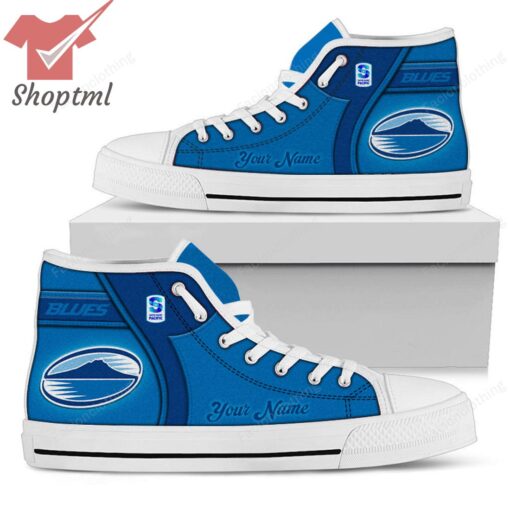 Blues Super Rugby Personalized High Top Canvas Shoes