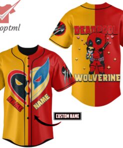 Deadpool & Wolverine Custom Name Baseball Jersey