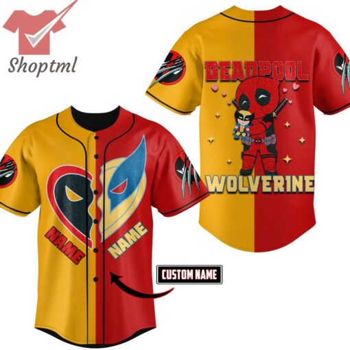 Deadpool & Wolverine Custom Name Baseball Jersey