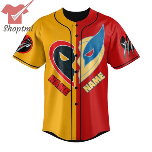 Deadpool & Wolverine Custom Name Baseball Jersey