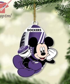 Adelaide Football Club Crows AFL Mickey Mouse Christmas Ornament