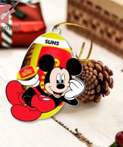 gold coast suns afl mickey mouse christmas ornament 3 rn0ey