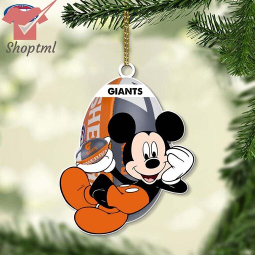 GWS GIANTS AFL Mickey Mouse Christmas Ornament