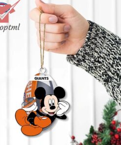 GWS GIANTS AFL Mickey Mouse Christmas Ornament