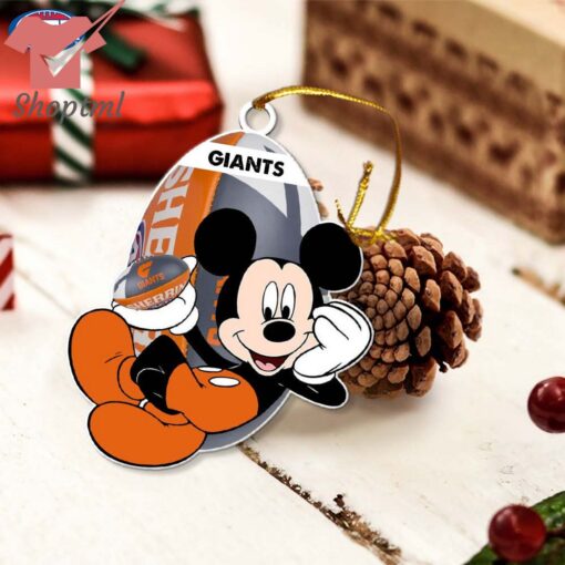 GWS GIANTS AFL Mickey Mouse Christmas Ornament