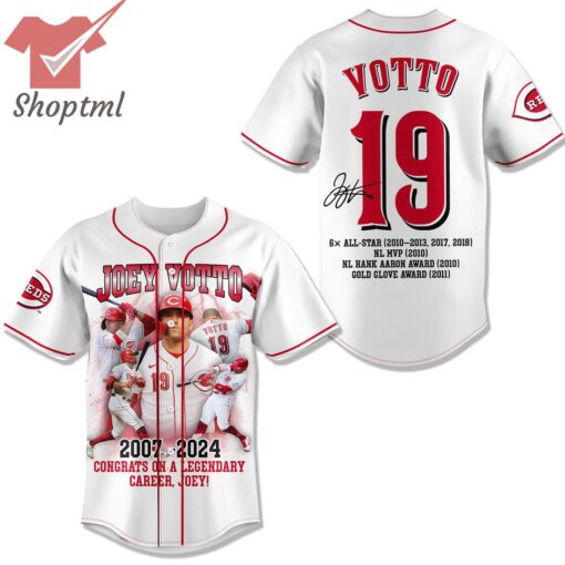 Joey Votto Congrats On A Legend Baseball Jersey