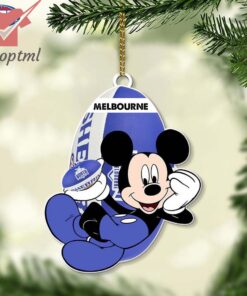 Collingwood Football Club Magpies AFL Mickey Mouse Christmas Ornament