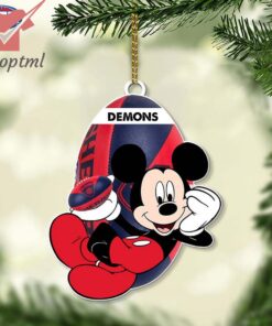 Brisbane Lions AFL Mickey Mouse Christmas Ornament