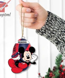 melbourne football club demons afl mickey mouse christmas ornament 2 4f4Zf