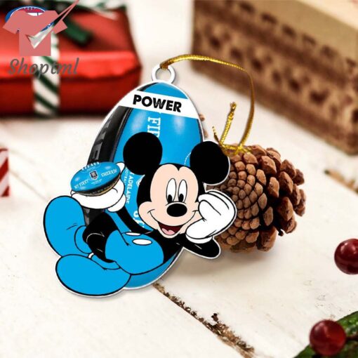 Port Adelaide Power AFL Mickey Mouse Christmas Ornament