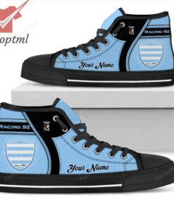 Racing 92 Personalized High Top Canvas Shoes