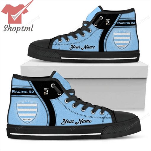 Racing 92 Personalized High Top Canvas Shoes