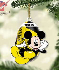 Essendon Football Club Bombers AFL Mickey Mouse Christmas Ornament