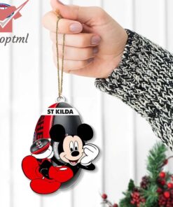 St Kilda AFL Mickey Mouse Christmas Ornament