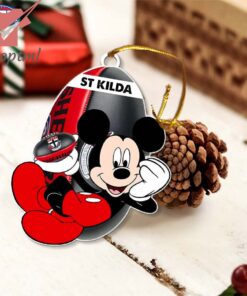 st kilda afl mickey mouse christmas ornament 3 hAIPN