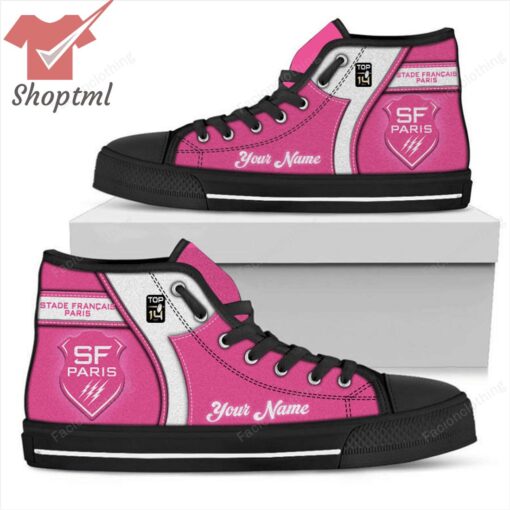 Stade Francais Paris Personalized High Top Canvas Shoes