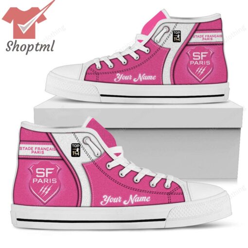 Stade Francais Paris Personalized High Top Canvas Shoes