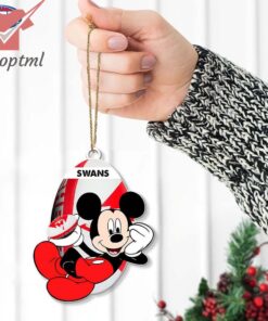 sydney swans afl mickey mouse christmas ornament 2 XGTQp