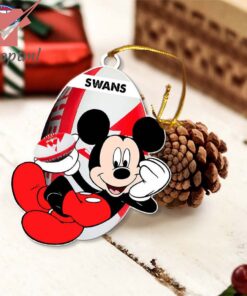 sydney swans afl mickey mouse christmas ornament 3 dCi9y