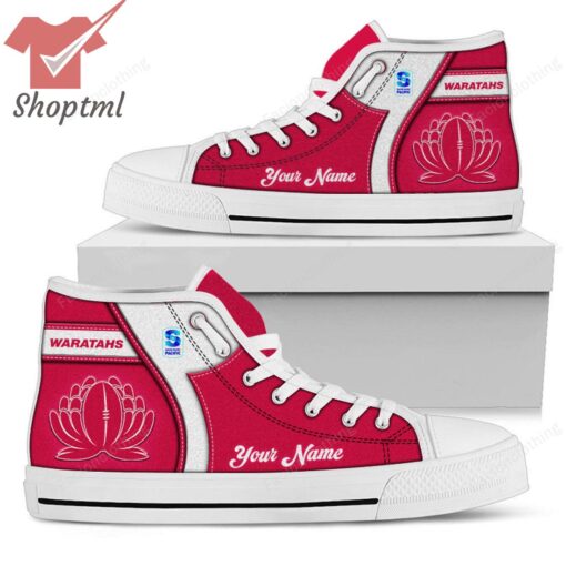 Waratahs Super Rugby Personalized High Top Canvas Shoes