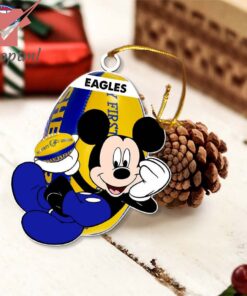 west coast eagles afl mickey mouse christmas ornament 3 CA43F