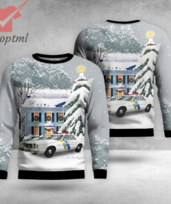 1979 Ford LTD II New Jersey State Police Car Christmas Ugly Sweater