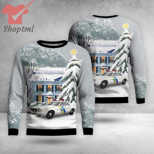 1979 Ford LTD II New Jersey State Police Car Christmas Ugly Sweater