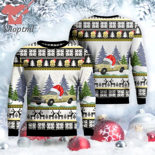 1981 Plymouth Gran Fury Maryland State Police Christmas Ugly Sweater