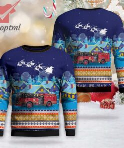 Aston Pennsylvania Aston Township Fire Department Christmas Ugly Sweater