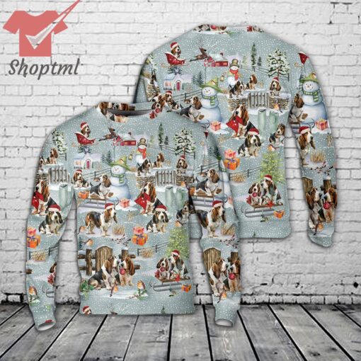 Basset Hound Dog Christmas Ugly Sweater