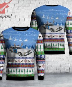 California State Police Ford Wagon Christmas Ugly Sweater