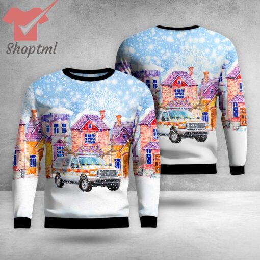 Denver Colorado Denver Health Paramedic EMS Command Vehicle Christmas Ugly Sweater