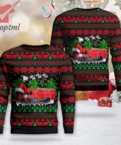 Erie Pennsylvania Kuhl Hose Fire Rescue Christmas Ugly Sweater