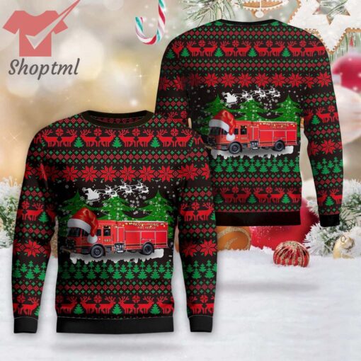 Erie Pennsylvania Kuhl Hose Fire Rescue Christmas Ugly Sweater