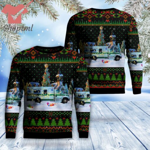 Eureka Nevada Eureka County Emergency Medical Service Christmas Ugly Sweater